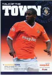 Programme: Luton Town FC vs Mansfield Town (11th Aug 2009)
