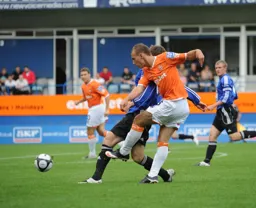 Jake Howells uses his trusty left foot