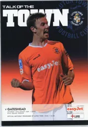 Programme: Luton Town FC vs Gateshead (15th Aug 2009)