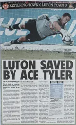 Match Report: Kettering Town vs Luton Town FC (29th Aug 2009)