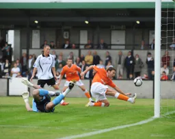 Kevin Gallen scores Town`s only goal