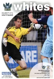 Programme: Salisbury City vs Luton Town FC (5th Sep 2009)