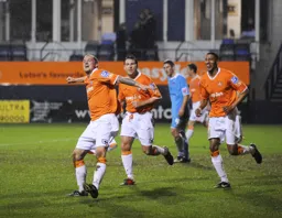 A happy looking Alan White after scoring the second goal