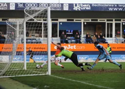 Kevin Gallen scores his first and Town`s second goal
