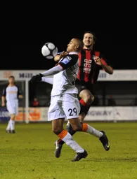 Matthew Barnes-Homer demonstrates the art of chest control
