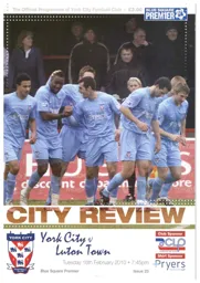 Programme: York City vs Luton Town FC (16th Feb 2010)