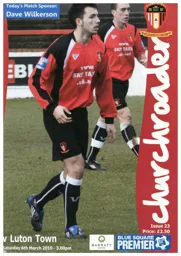 Programme: Hayes & Yeading United vs Luton Town FC (6th Mar 2010)
