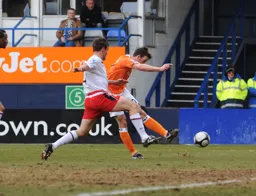 Tom Craddock scores the only goal of the game