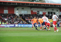 Matthew Barnes-Homer scores the only goal of the game