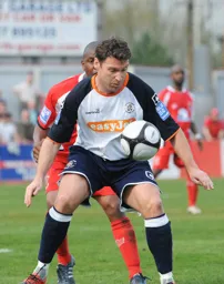 Kevin Gallen shields the ball