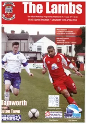 Programme: Tamworth vs Luton Town FC (10th Apr 2010)