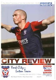 Programme: York City vs Luton Town FC (29th Apr 2010)