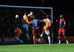 The ball just eludes Tom Craddock