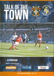 Programme: Luton Town FC vs Altrincham (14th Aug 2010)