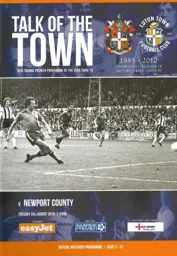 Programme: Luton Town FC vs Newport County AFC (24th Aug 2010)