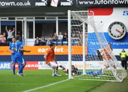 Danny Crow follows in but is not needed as Andy Drury has found the net for the Town's only goal
