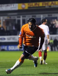 Danny Crow also celebrated his first Luton goal in a game where the Hatters missed three penalties