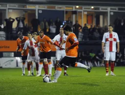 Danny Crow misses a penalty