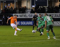 Dan Walker scores his first Luton goal to wrap up the 6-1 win