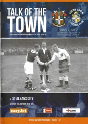 Programme: Luton Town FC vs St Albans City (23rd Oct 2010)