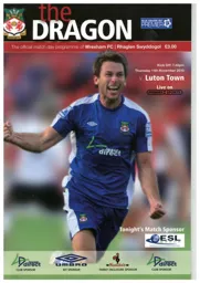 Programme: Wrexham vs Luton Town FC (11th Nov 2010)
