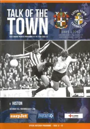 Programme: Luton Town FC vs Histon (20th Nov 2010)