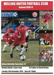 Programme: Welling United vs Luton Town FC (14th Dec 2010)