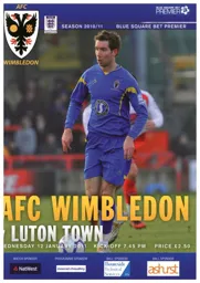 Programme: AFC Wimbledon vs Luton Town FC (12th Jan 2011)