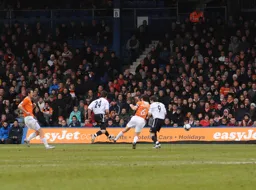 Soon to be Hatter Jon Shaw involved in helping Gateshead take a two goal lead