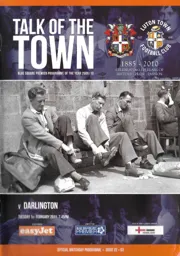 Programme: Luton Town FC vs Darlington (1st Feb 2011)