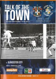 Programme: Luton Town FC vs Gloucester City (4th Feb 2011)