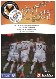 Programme: Newport County AFC vs Luton Town FC (18th Feb 2011)