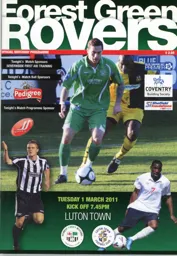Programme: Forest Green Rovers vs Luton Town FC (1st Mar 2011)