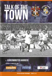 Programme: Luton Town FC vs Kidderminster Harriers (5th Mar 2011)