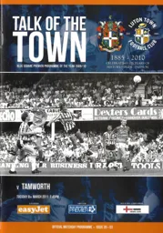 Programme: Luton Town FC vs Tamworth (8th Mar 2011)