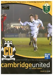 Programme: Cambridge United vs Luton Town FC (15th Mar 2011)