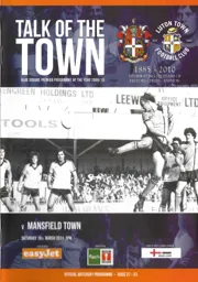 Programme: Luton Town FC vs Mansfield Town (19th Mar 2011)