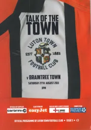 Programme: Luton Town FC vs Braintree Town (27th Aug 2011)
