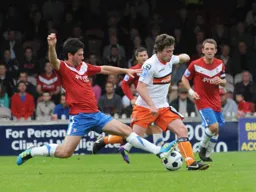 John-Paul Kissock avoids a lunging tackle