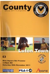 Programme: Newport County AFC vs Luton Town FC (26th Nov 2011)
