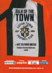Programme: Luton Town FC vs AFC Telford United (29th Nov 2011)