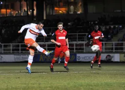 Stuart Fleetwood rounds off the scoring with the fifth goal
