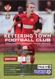 Programme: Kettering Town vs Luton Town FC (1st Jan 2012)