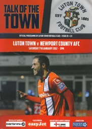 Programme: Luton Town FC vs Newport County AFC (7th Jan 2012)