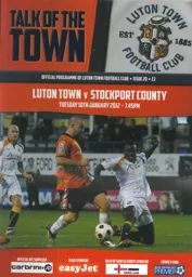 Programme: Luton Town FC vs Stockport County (10th Jan 2012)