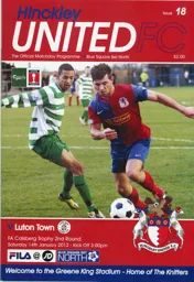 Programme: Hinckley United vs Luton Town FC (18th Jan 2012)