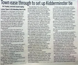 Match Report: Luton Town FC vs Hinckley United (23rd Jan 2012)