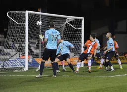 Danny Crow sees his header saved by Alan Marriott