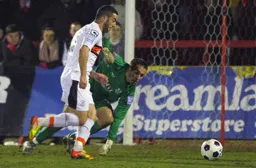 Stuart Fleetwood goes around the keeper to score Town`s second goal