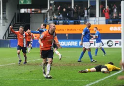 Keith Keane celebrates his goal